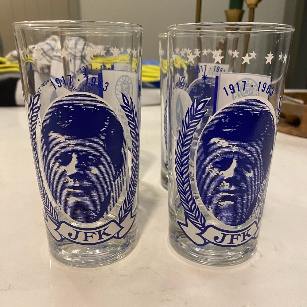 JFK Presidential bar glasses